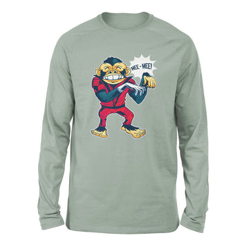 Dancing Monkey Jackson Men/Unisex Drop Shoulder Sweatshirt in Dusty Blue color